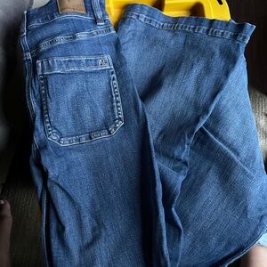 Flared bottoms light denim